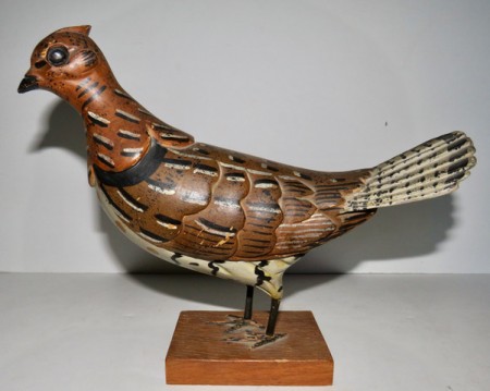 Hand Carved and Painted Grouse