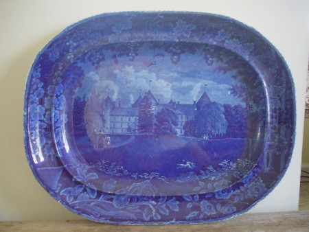 19 inch Dark Blue, Historic Staffordshire Platter, LaGrange