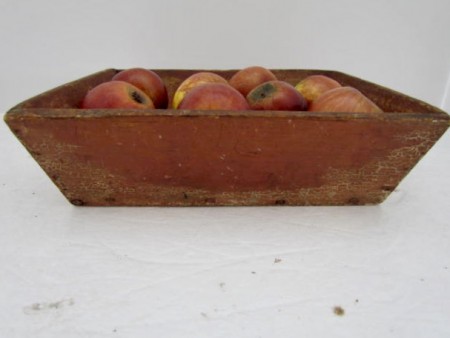 Early 19th. century Red Painted Apple Box