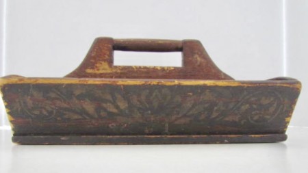 Early 19th. century Paint Decorated Cutlery Box