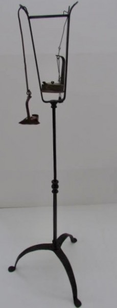 Late 18th. c. Floor Standing Betty Lamp Stand, American