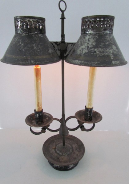 19th. century French Bouillotte Double Candle Light