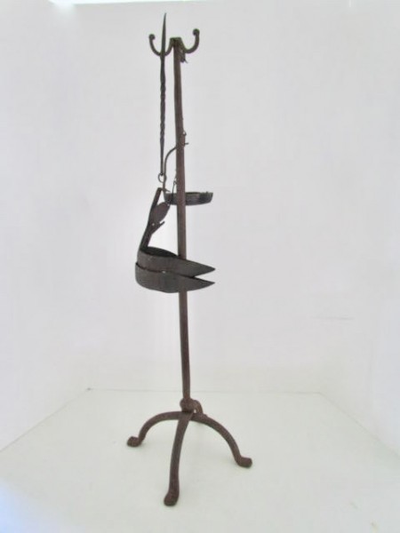 Late 18th/Early 19th. century Floor/Table Standing Betty Lamp Stand