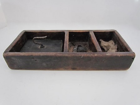 Early 19th. century Three Compartment Tinder Box