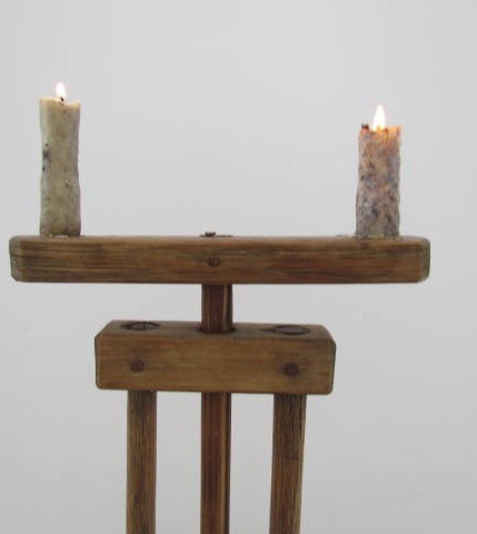 18th. century Slab Base, Floor or Table Candle Light