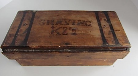 19th. century, Paint Decorated Shaving Box