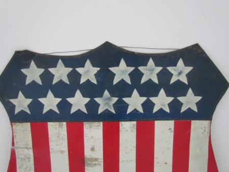 Americana, Stars and Striped Metal Shield