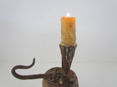 Late 18th., Early 19th. century Make Do Candle Light