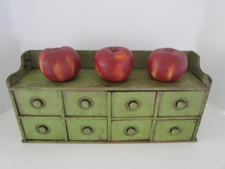Apple Green Painted Apothecary Drawers