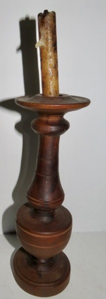 18th. century Treen Candlestick