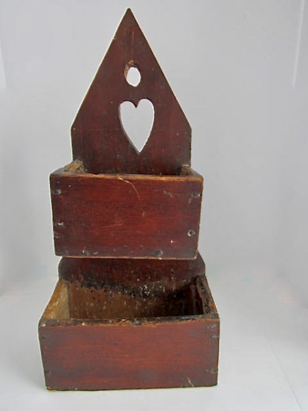 19th. c. Two Tiered Wall Box, Heart