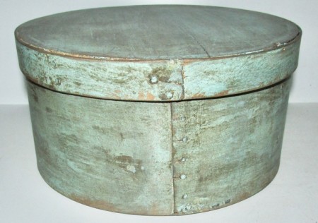 19th. c. Seafoam Green Pantry Box