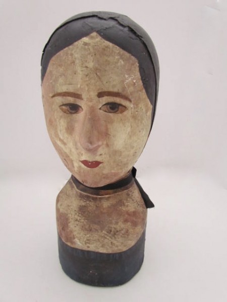 Early 19th. century Mannequin Ladies Head