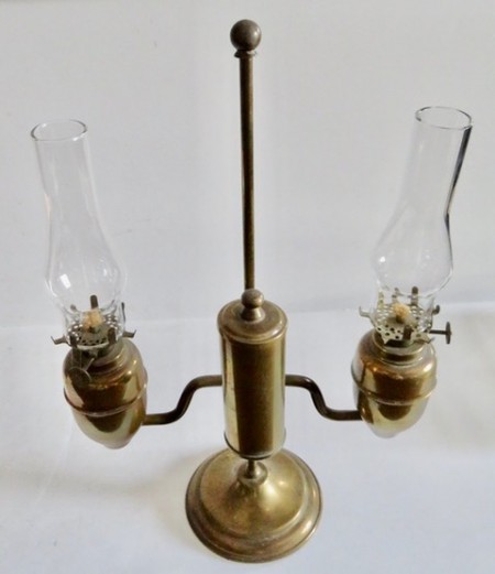 Brass Student Lamp, 19th. century