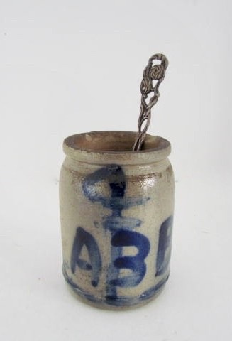 Sweetest, Small 19th. century Salt Glazed, Salt Jar