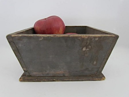 19th. century, Grey Painted Apple Box