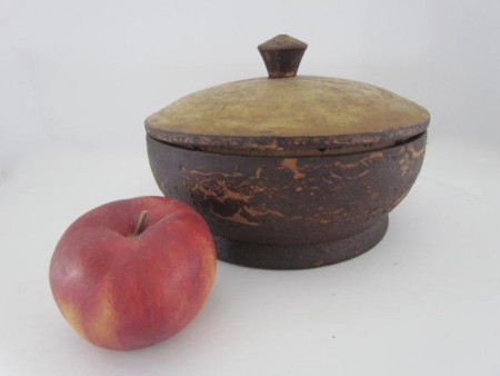 Wonderful, Large Painted Treen Canister