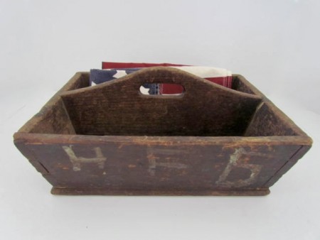 19th. c., Wonderful, Original Painted Table Box