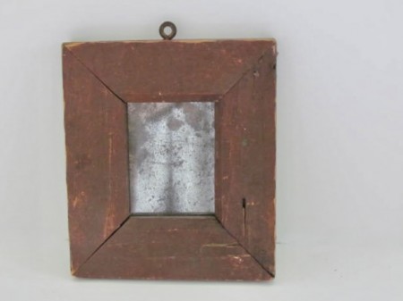 Early 19th. century, Red Painted Small Mirror