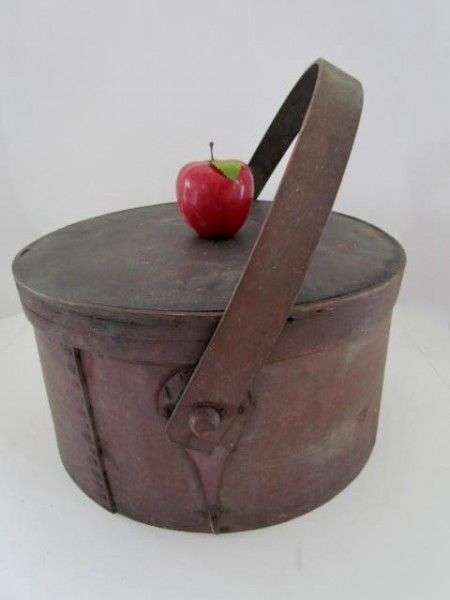 Fabulous and Unusual Large Red Painted Bale Pantry Box
