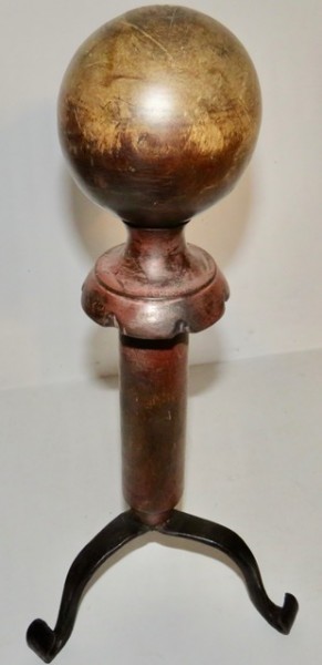 Wig Stand with Unusual Forged Iron Base