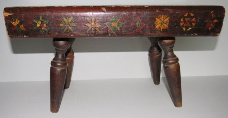 Pa. Cricket Stool with Hand Painted Designs
