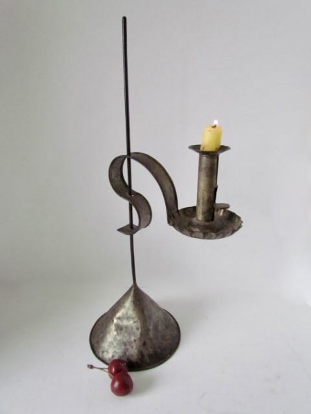Early 19th. century, Sand Weighted Adjustable Candle Stick