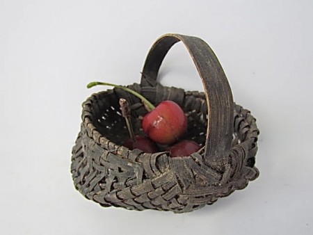 Sweet, Small 19th. century Black Painted Basket