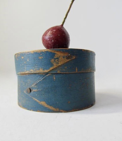 Small, Tiny Top of the Stack Blue Round Pantry Box