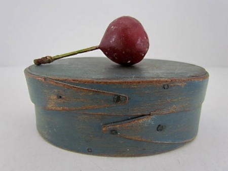 Small, Oval 19th. century Painted Pantry Box