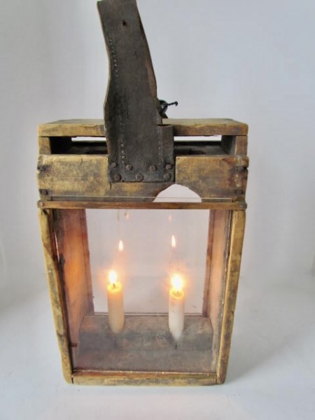 Wonderful, Primitive Wooden Lantern