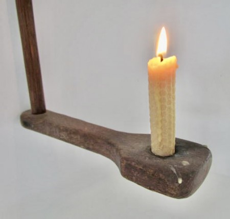18th. century, American Wooden Loom Light