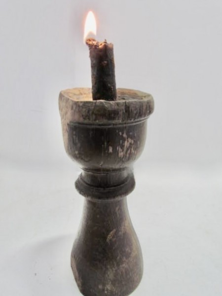 Late 18th./ Early 19th. century Painted Pricket Candlestick