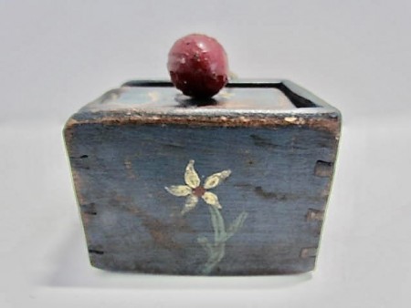 19th. century, Paint Decorated, Small Slide Lid Box