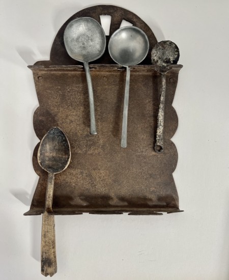 Most Unusual 19th. century Iron Spoon Rack