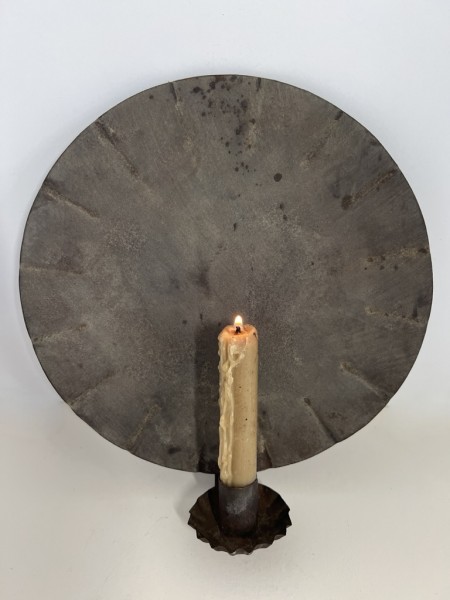 18th. century, Round Tin Candle Sconce