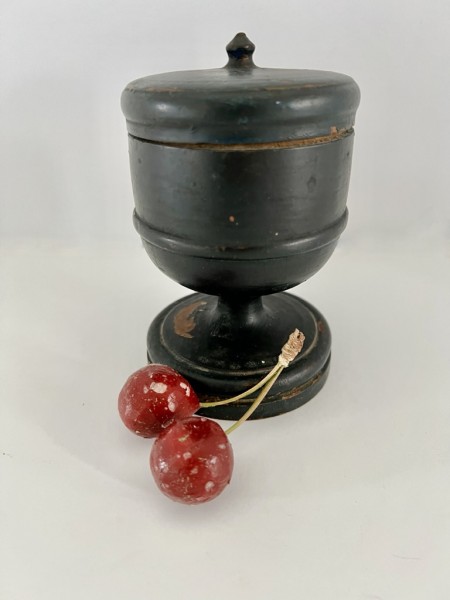 Early 19th. Century, Painted, Lidded Master Salt