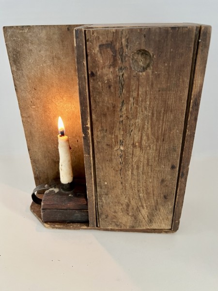 Unusual Candle Box with Candle Shelf