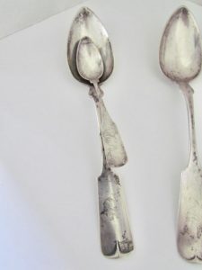 coin silver serving spoons
