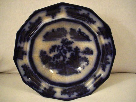 Flow Blue Bowl, Large Serving Bowl, Chapoo Pattern
