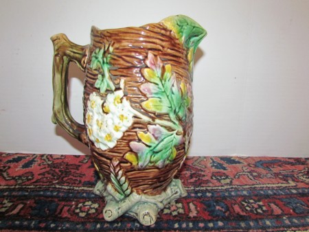 Majolica Pitcher, large size
