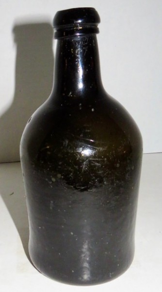 Black Glass Blown Porter Rum Bottle